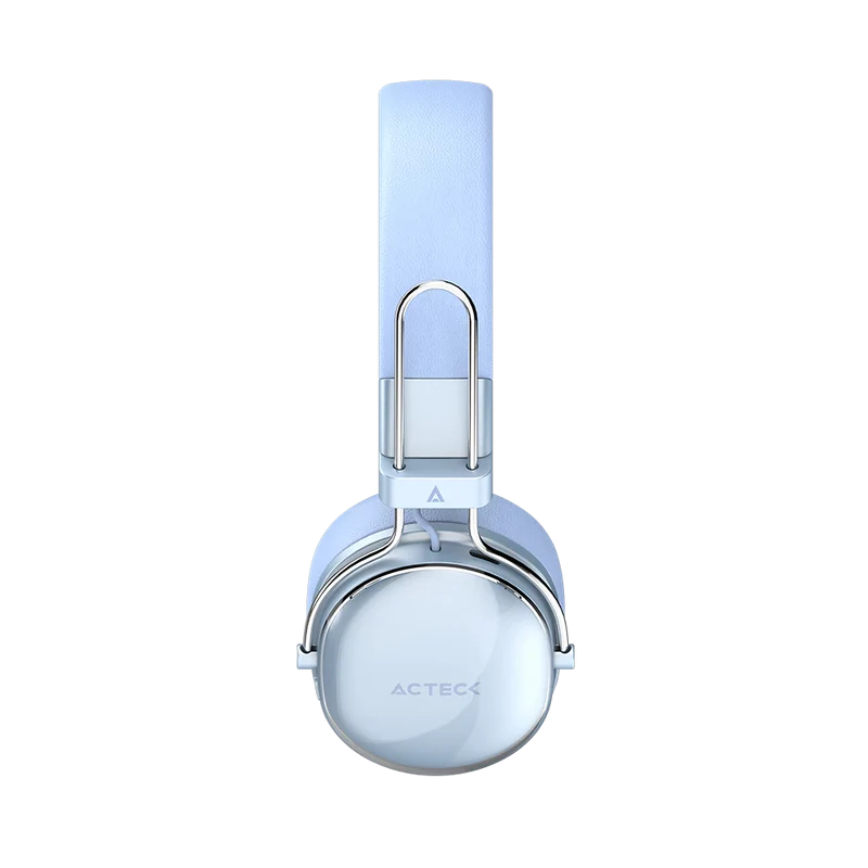 Audifonos Acteck Luxe Chic Hp710 / Diadema / Inalambricos / Bt 5.4 / Microfono Omnidireccional / 20 Hz A 20 Khz / Bateria 30 Hrs / Cancelacion De Ruido Hibrido / Azul / Ac-940917