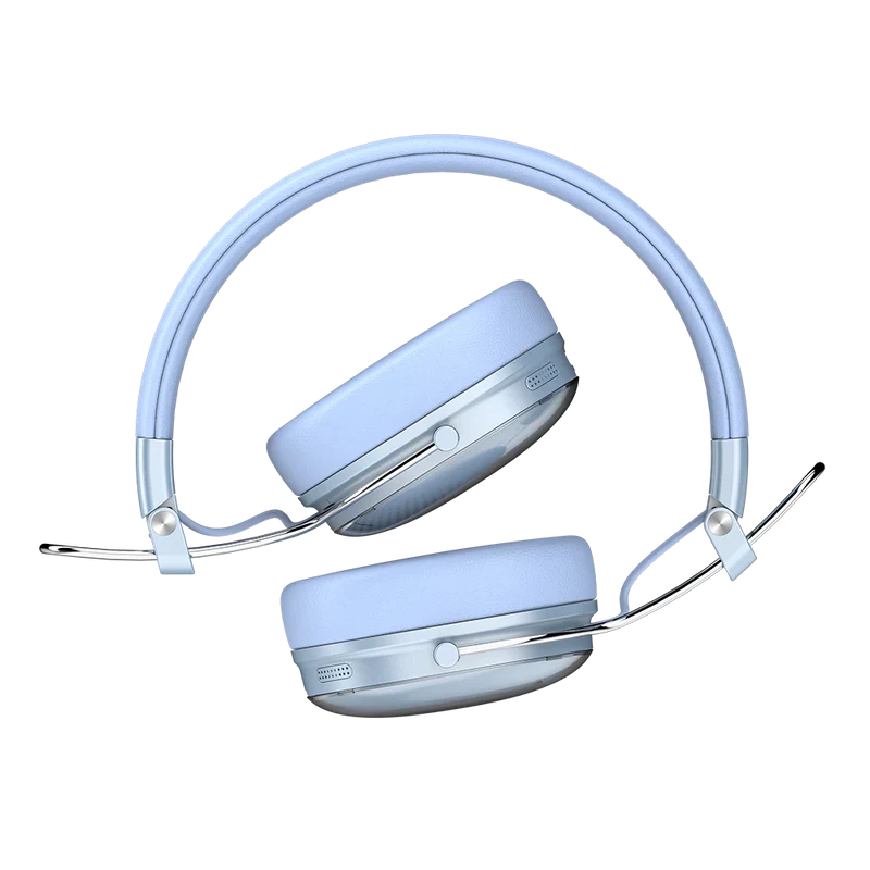 Audifonos Acteck Luxe Chic Hp710 / Diadema / Inalambricos / Bt 5.4 / Microfono Omnidireccional / 20 Hz A 20 Khz / Bateria 30 Hrs / Cancelacion De Ruido Hibrido / Azul / Ac-940917