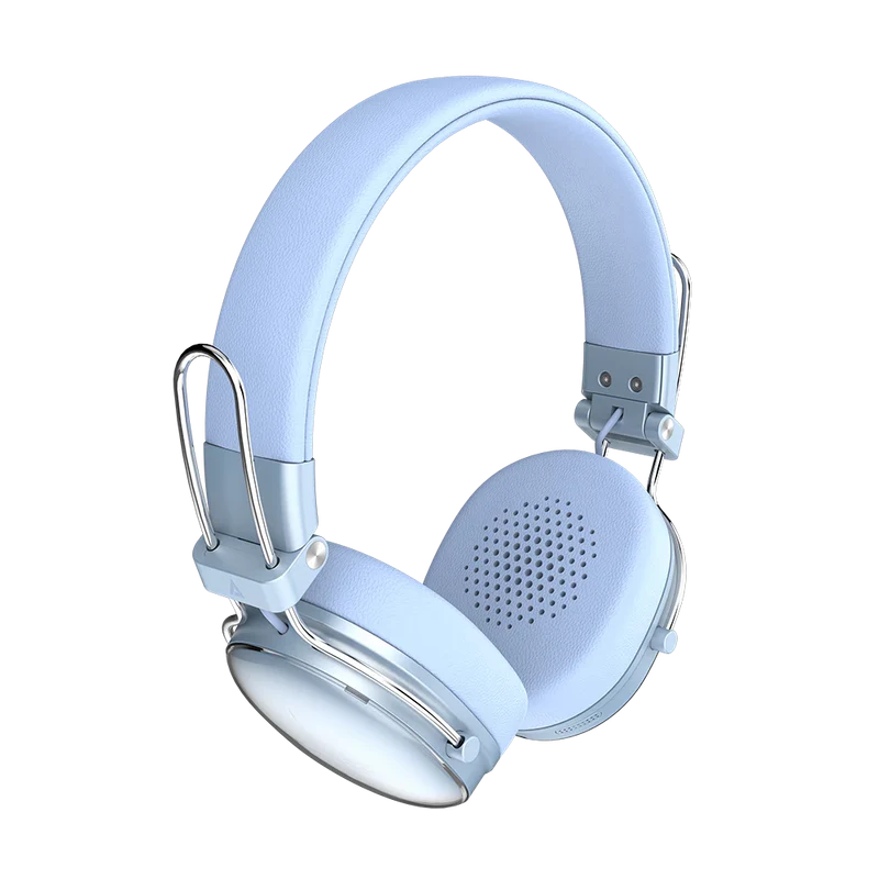 Audifonos Acteck Luxe Chic Hp710 / Diadema / Inalambricos / Bt 5.4 / Microfono Omnidireccional / 20 Hz A 20 Khz / Bateria 30 Hrs / Cancelacion De Ruido Hibrido / Azul / Ac-940917