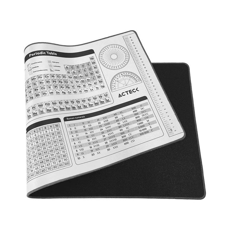 Mouse Pad Xl Acteck Flow World Mt494h / Tela + Goma / DiseÑo Herramientas / Alta Resistencia / Antidestizante / Blanco / Ac-941082