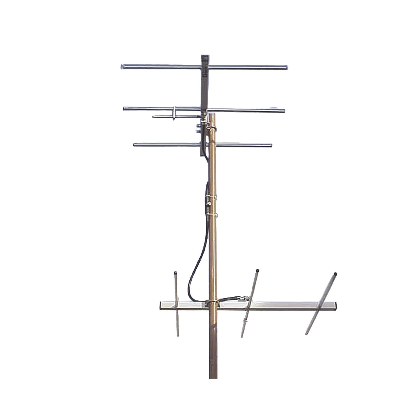 Juego de 2 Antenas Bi-direccionales de 3 elementos para TV, 3 dB, Canal 8