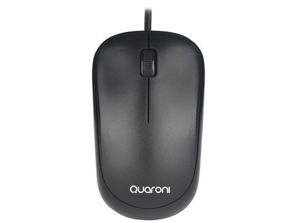 Kit Teclado Y Mouse Optico Quaroni Alambrico Color Negro