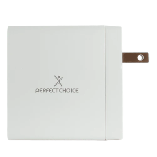 Adaptador Cargador De Corriente De 65w Puertos Usb-a/usb-c Perfect Choice - Blanco