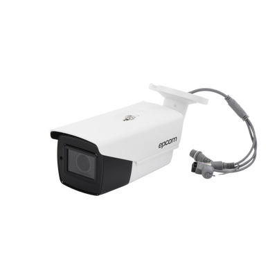 Bullet TURBOHD 4K (8Megapixeles) / Lente Mot. 2.7 a 13.5 mm / Potente IR EXIR de 80 mts / Exterior IP67 / 12 Vcc - 24 VCA / dWDR