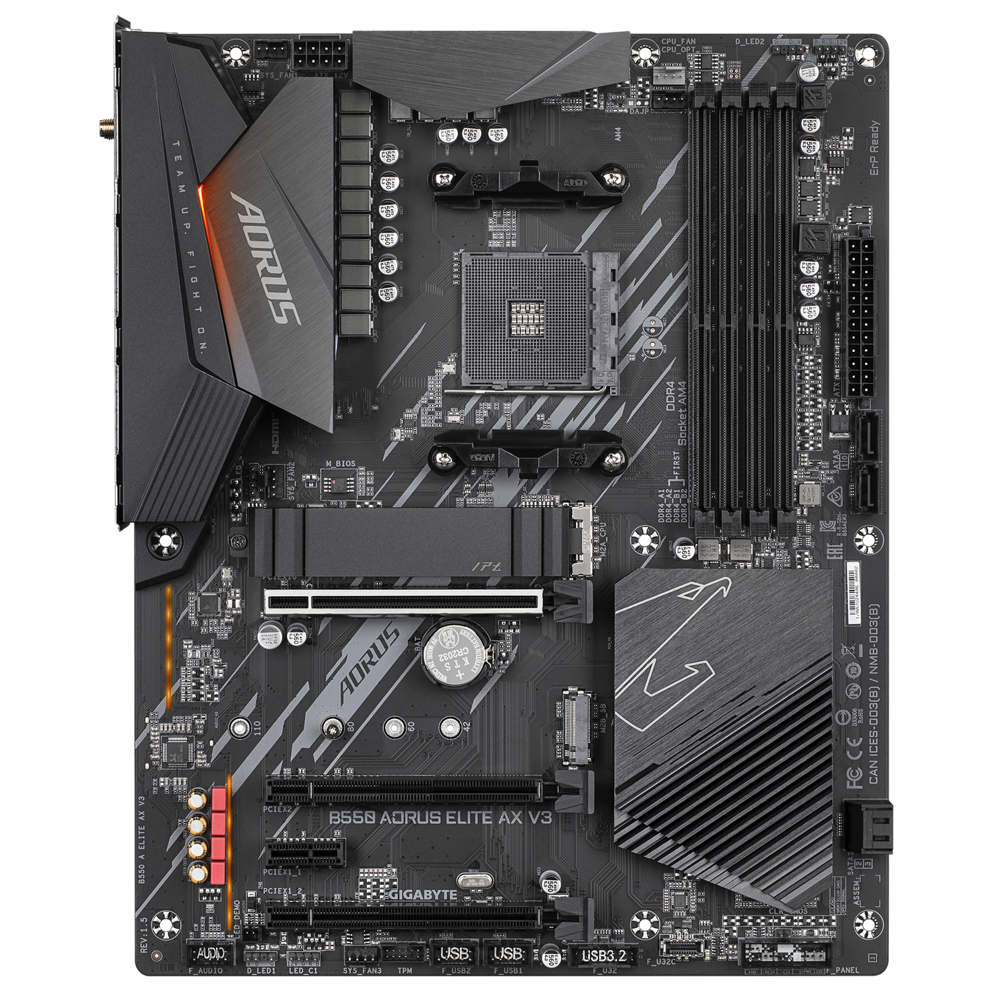 Tarjeta Madre Gigabyte B550 A Elite Ax V3 / Amd Am4 B550 / 4 X Ddr4 / Wifi 6 / Bt 5.3 / Pcie 4.0 / Atx / Gaming