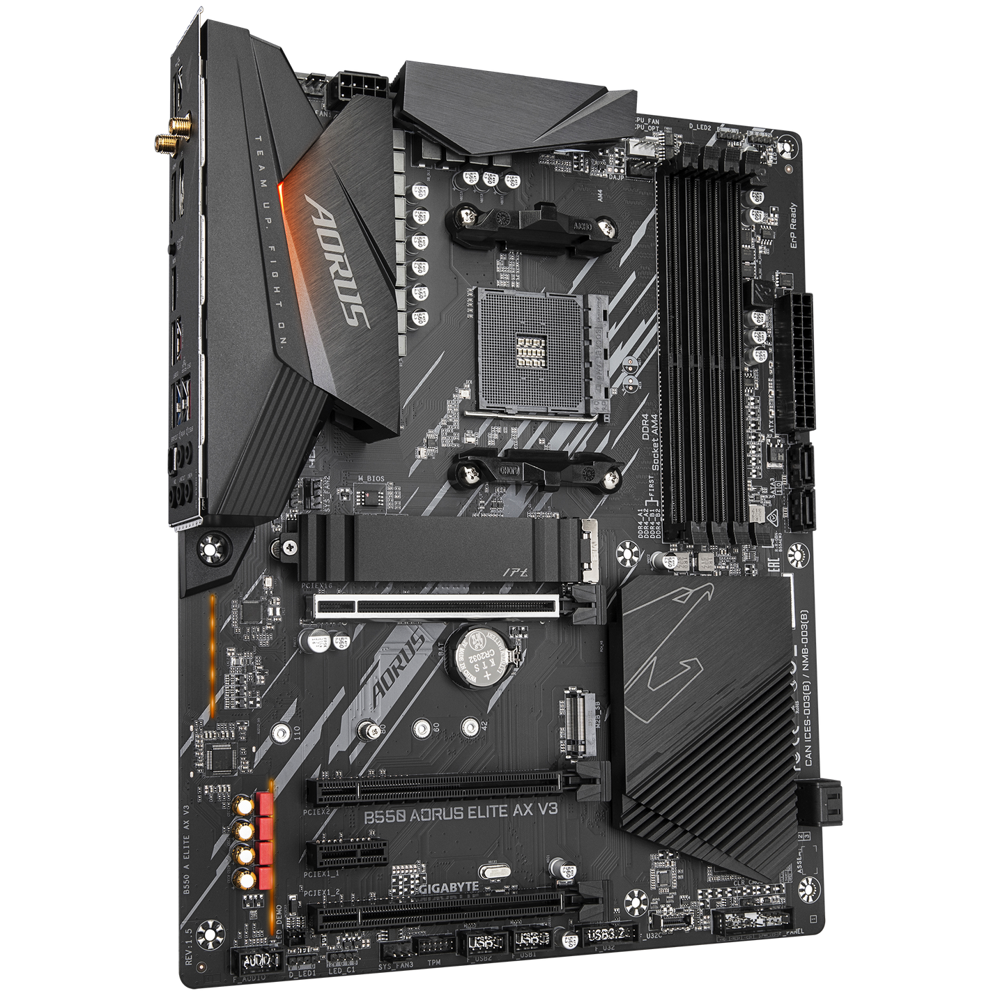 Tarjeta Madre Gigabyte B550 A Elite Ax V3 / Amd Am4 B550 / 4 X Ddr4 / Wifi 6 / Bt 5.3 / Pcie 4.0 / Atx / Gaming