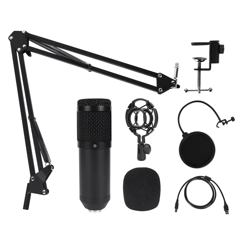 Microfono Gamer Balam Rush Stelar Mc970 / Usb / Puerto Xlr / Unidireccional / Con Soporte De Brazo / Filtro Anti Pop / Rotacion 360 / Negro / Br-932967