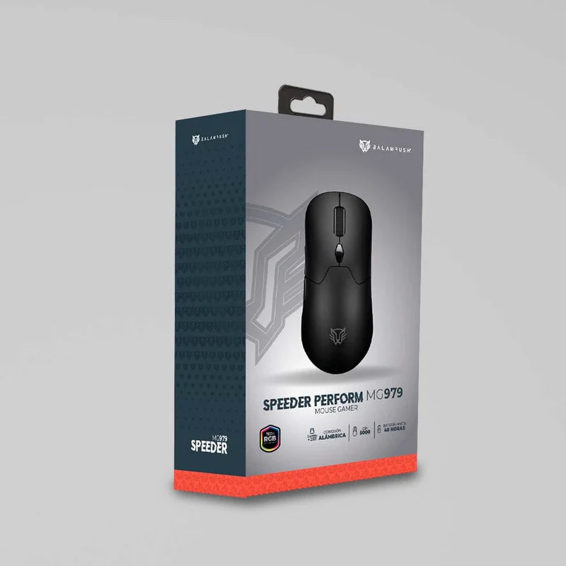 Mouse Gamer Balam Rush Speeder Perform Mg979 / Alambrico - 2.4 Mhz - Bluetooth / 7 Botones + Scroll / Optico / 5000 Dpi Ajustables / Iluminacion Rgb / Carcazas Intercambiables / Negro / Br-936842
