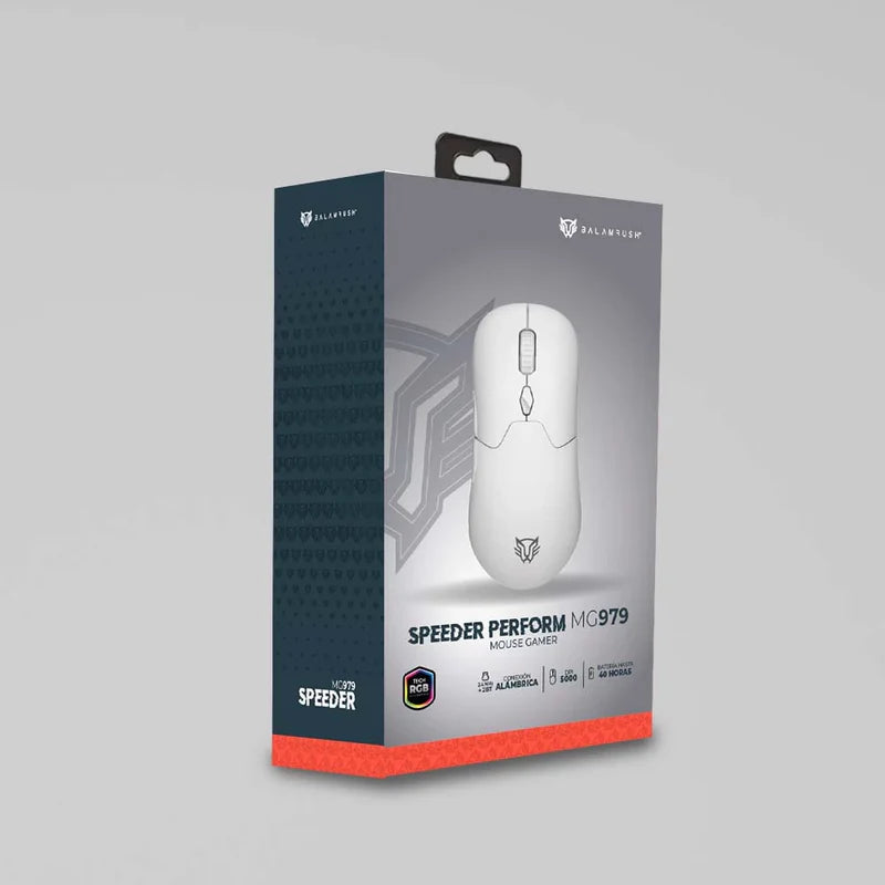 Mouse Gamer Balam Rush Speeder Perform Mg979 / Inalambrico / Alambrico - Bluetooth / 7 Botones Scroll / Optico / 5000 Dpi Ajustables / Rgb / Carcazas Intercambiables / Blanco / Br-936859