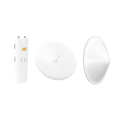 Kit De Radio C5c Con Antena De 28dbi, Frecuencia (4.9-6.5 Ghz), Para Hasta 20 Km, Radomo, Poe Y Jumpers Incluidos