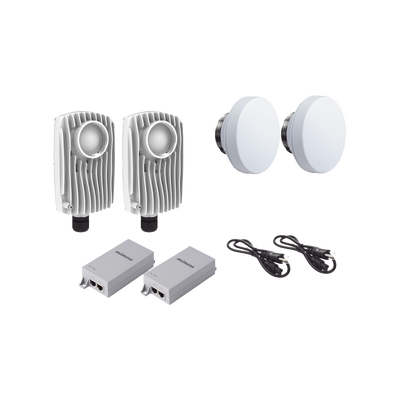 Kit De 2 Radios C6x Con 2 Antenas De (12 Dbi), Rango De Frecuencia Extendida (4.9 A 6.4 Ghz), Incluye Inyector Poe, Cable De Alimentación Y 2 Fleximount-xl Para Alineación, Distancia De Hasta 3 Km