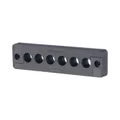 Pasacables De 6 Orificios En Línea 4.41" X 0.67" Ip65, Para Cables Terminados, Color Negro