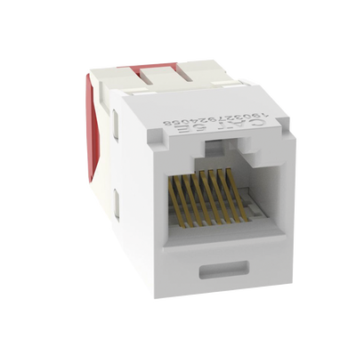 Conector Jack Rj45 Estilo Tg, Mini-com, Categoría 5e, De 8 Posiciones Y 8 Cables, Color Blanco