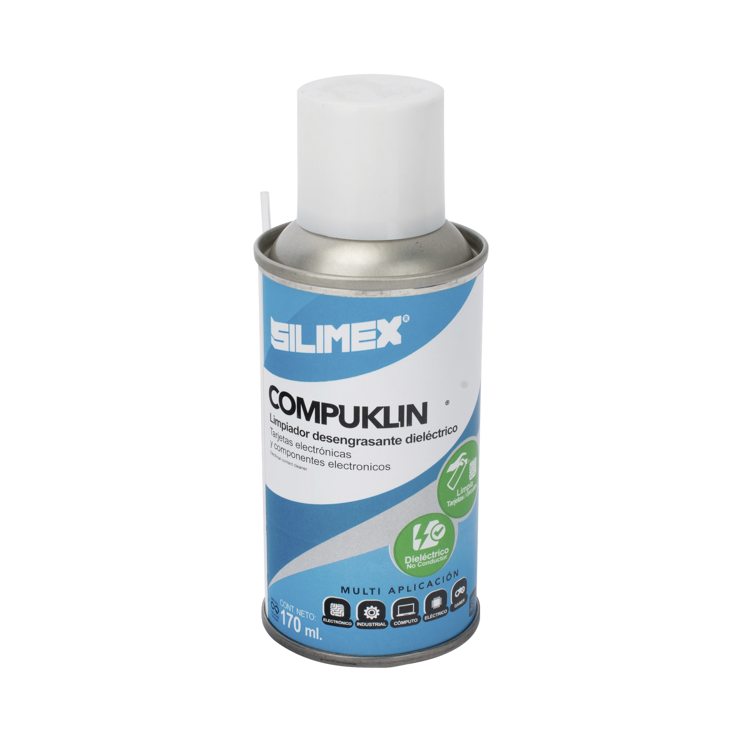 Limpiador desengrasante en aerosol dielectrico, para tarjetas electrónicas y circuitos, bote 170 ml.