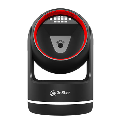 Lector De Codigo De Barras 3nstar Manos Libres  Sc506, Negro/rojo, Imager,1d, 2d, 60 Cuadros Por Segundo, Omnidireccional.
