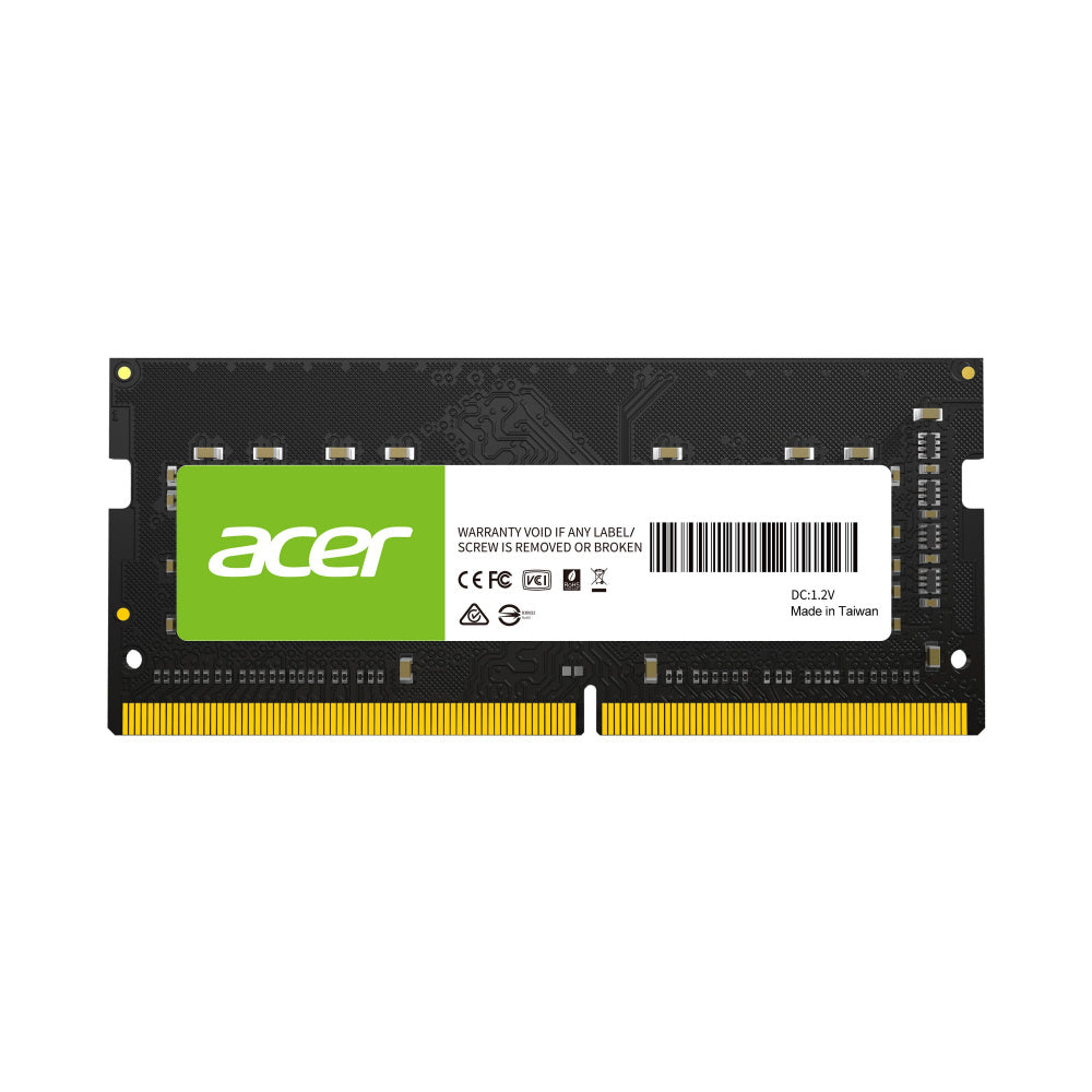 Memoria Ram Acer Sd100 Sodimm Ddr4 16gb 2r*8gb Pc4 3200mhz Cl22, 1.2v Laptop Bl.9bwwa.213