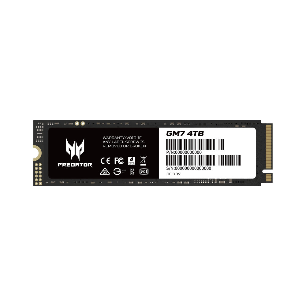 Unidad De Estado Solido Ssd Interno Predator Gm7 4tb M.2 2280 Nvme Pcie Gen 4x4 Lect.7200 Escrit.6300 Mbs 3d Tlc Nand Pc Laptop Minipc (bl.9bwwr.120)