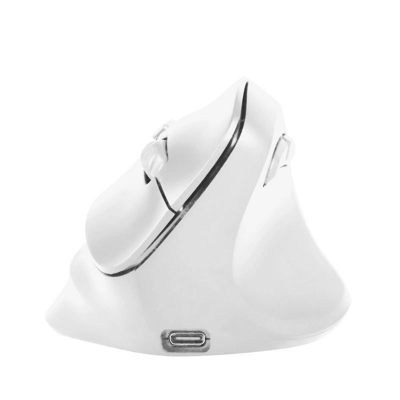 Mouse Acteck Virtuos Fitt Mi520 / Ergonomico / Vertical / Inalambrico / Dual Bluetooth + Adaptador Usb / 2400 Dpi / Recargable / Blanco / Ac-936231