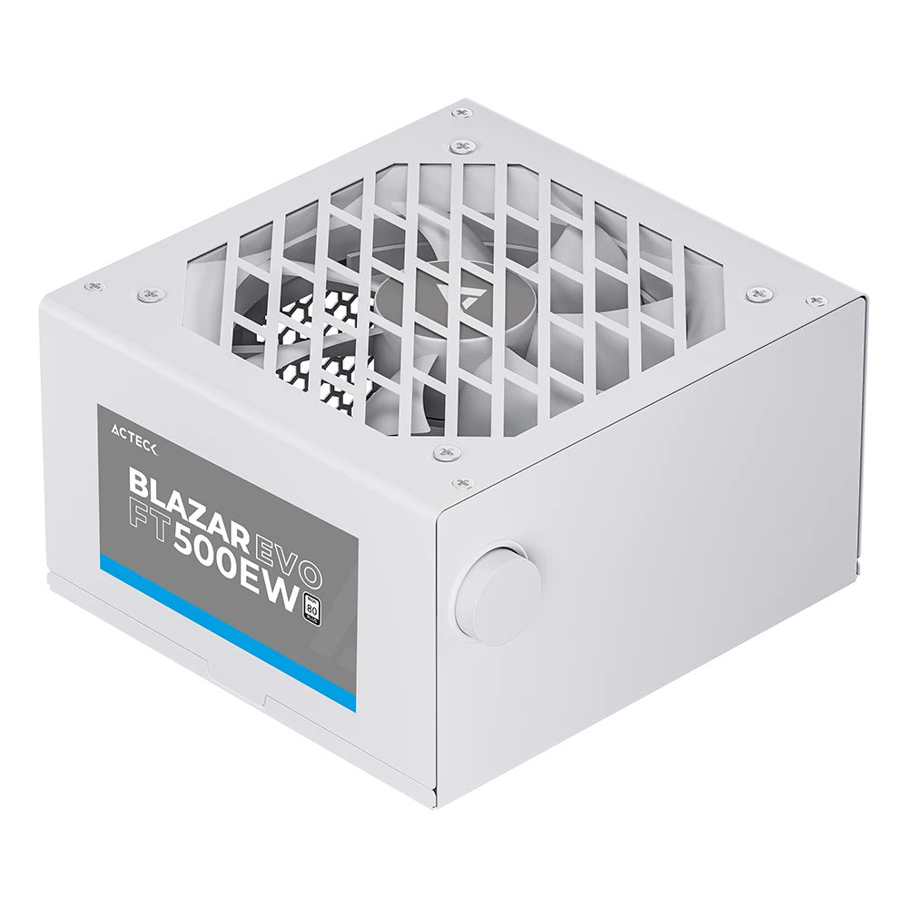 Fuente De Poder Acteck Blazar Evo Ft500ew / Atx / 500 W / No Modular / Ventilador 120 Mm / Switch De Voltaje / Blanco / Es-05001ew