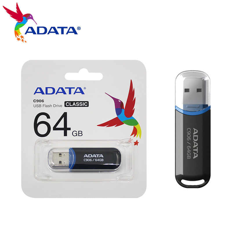 Memoria Adata 64gb Usb 2.0 C906 Negro (ac906-64g-rbk)