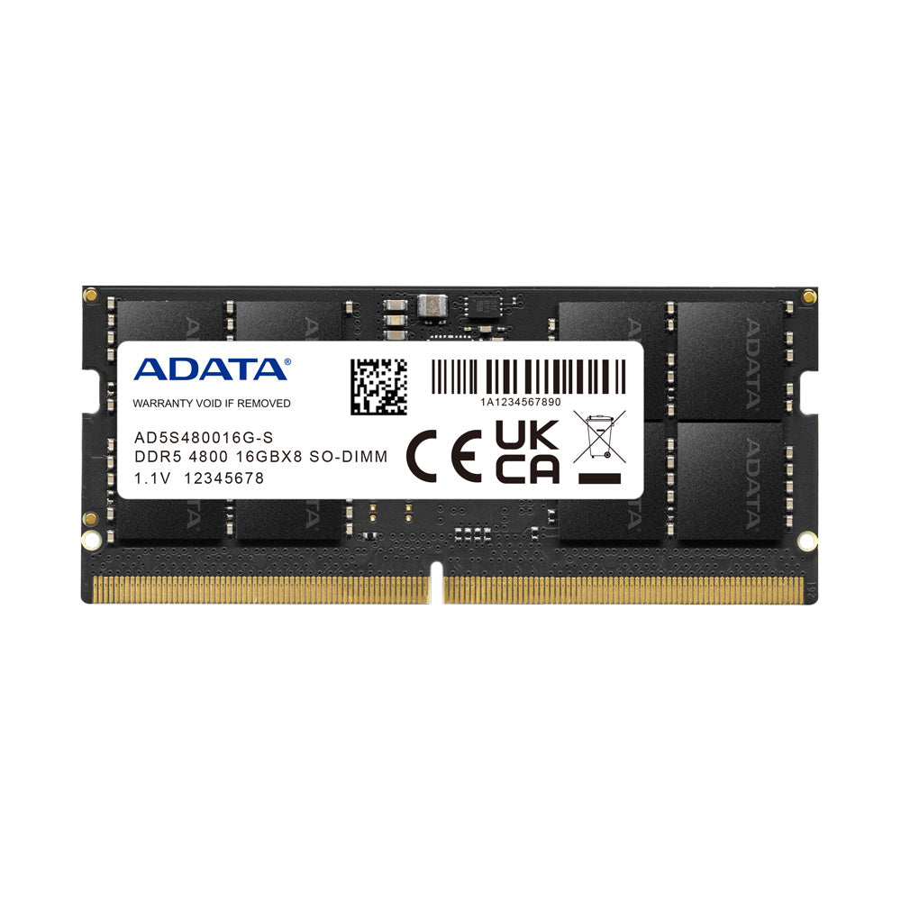Memoria Adata Sodimm Ddr5 16gb Pc5-38400 4800mhz Cl40 260pin 1.1v Laptop/aio/mini Pcs (ad5s480016g-s)