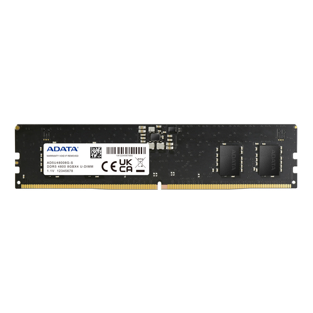 Memoria Adata Udimm Ddr5 8gb Pc5-38400 4800mhz Cl40 288pin 1.1v Pc (ad5u48008g-s)