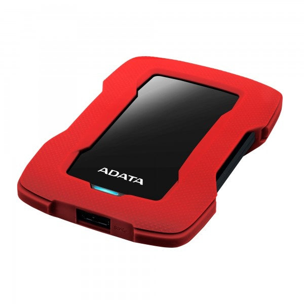 Disco Duro Externo Adata Hd330 1tb Portatil 2.5 Usb 3.2 Windows Mac Linux Contragolpes Slim Color Rojo (ahd330-1tu31-crd)