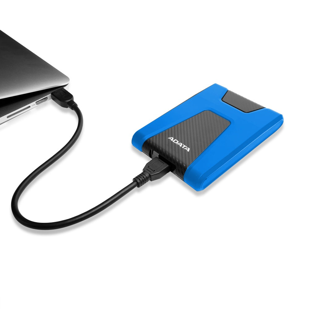 Disco Duro Externo Adata Hd650 1tb Portatil 2.5 Usb 3.2 Windows Mac Linux Contragolpes Color Azul Ahd650-1tu31-cbl