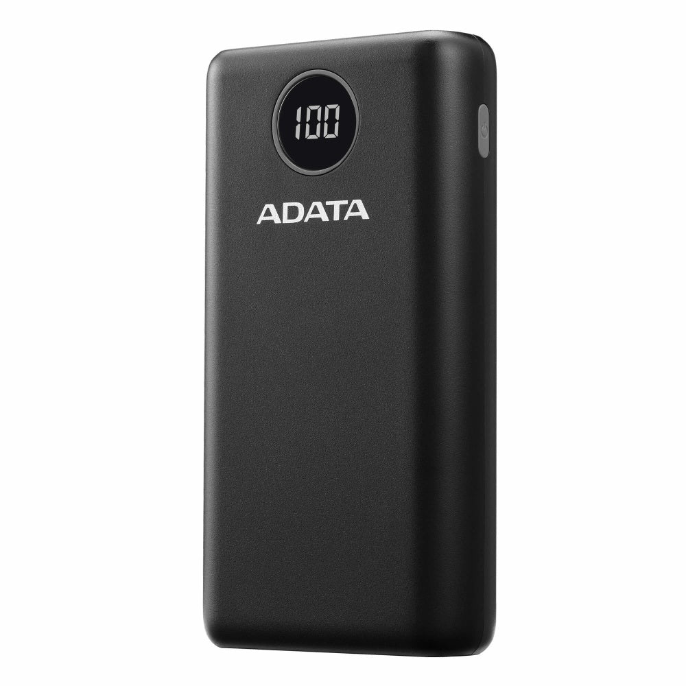 Bateria De Respaldo Adata Power Bank P20000qcd 20000mah/2 Usb A/ 1 Usb C/indicador De Carga Digital Color Negro (ap20000qcd-dgt-cbk)