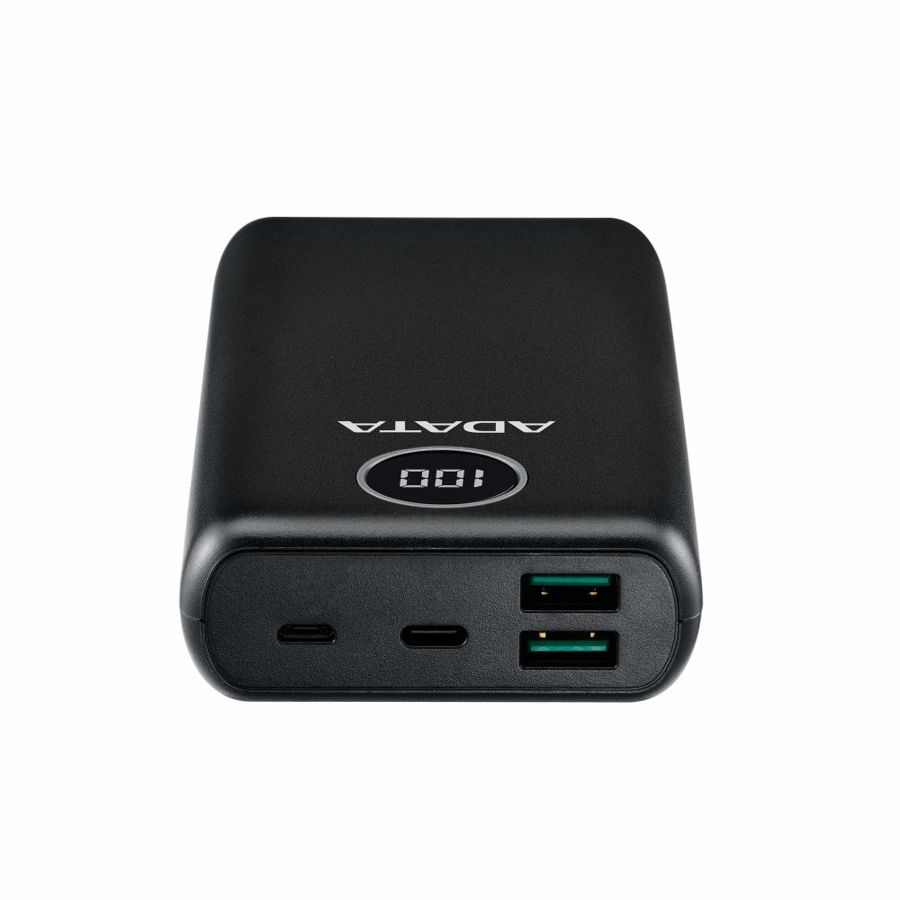 Bateria De Respaldo Adata Power Bank P20000qcd 20000mah/2 Usb A/ 1 Usb C/indicador De Carga Digital Color Negro (ap20000qcd-dgt-cbk)