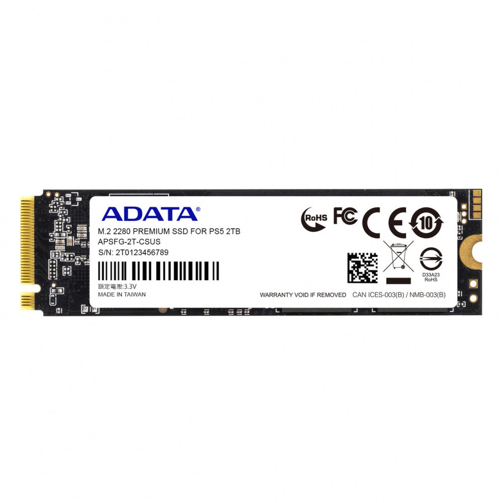 Unidad De Estado Solido Ssd Interno Adata Apsfg 2tb Premium M.2 2280 Nvme Pcie Gen 4x4 Lect. 7400 Escrit. 6800 Mbs Pc Laptop Mini Pcs Ps5 3dnand Disipador (apsfg-2t-csus)