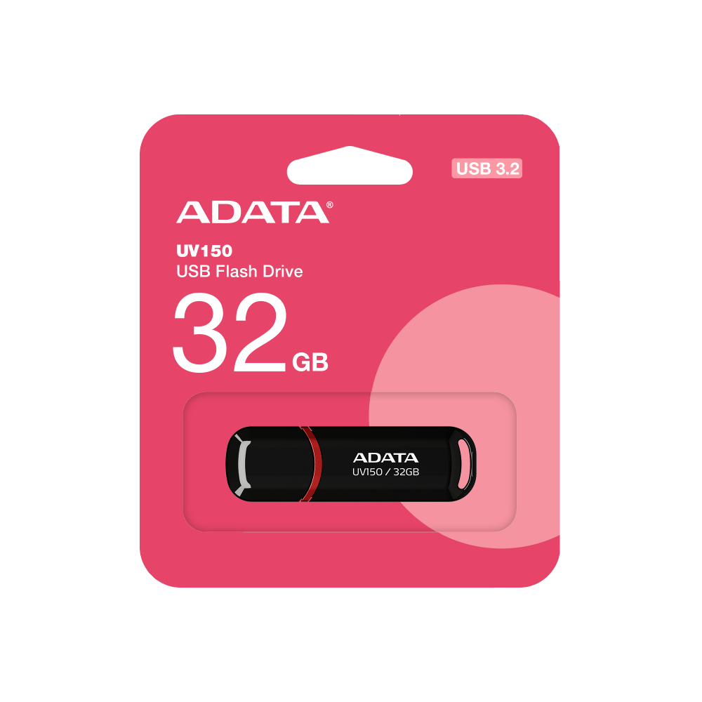 Memoria Adata 32gb Usb 3.2 Uv150 Negro (auv150-32g-rbk)