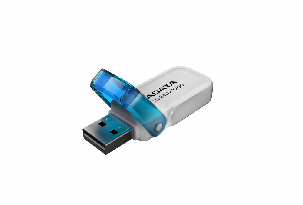 Memoria Adata 64gb Usb 2.0 Uv240 Blanco- Azul (auv240-64g-rwh)