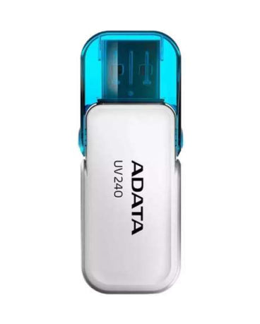 Memoria Adata 64gb Usb 2.0 Uv240 Blanco- Azul (auv240-64g-rwh)