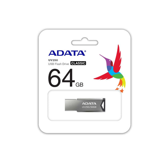 Memoria Adata 64gb Usb 2.0 Uv250 Metalica (auv250-64g-rbk)