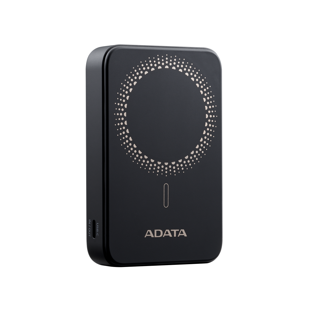 Bateria De Respaldo Adata Power Bank MagnÉtico Pr100 10000 Mah / Usb-c / Carga InalÁmbrica / Negro (pr100-12bk)