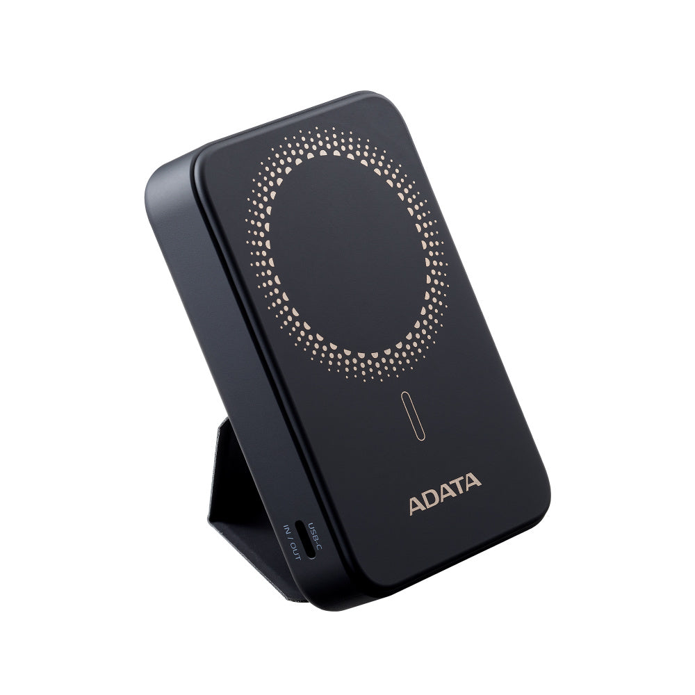 Bateria De Respaldo Adata Power Bank MagnÉtico Pr100 10000 Mah / Usb-c / Carga InalÁmbrica / Negro (pr100-12bk)