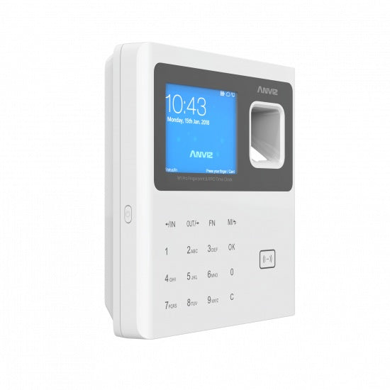 Control De Asistencia / Anviz / W1pro-white / Huella / Pantalla A Color / Servidor En La Nube (cloudclocking) / Conexión De Red Tcp/ip / Wifi / Usb / 3000 Usuarios