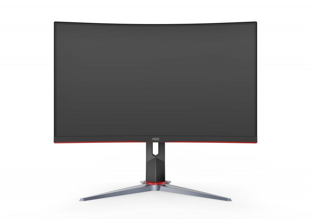 Monitor Gamer Curvo Aoc 27 Panel Va / 165 Hz / Tiempo De Respuesta 1 Ms / Amd Free Sync / Color Negro Y Rojo / 2 Hdmi / Vga / Displayport / Aspecto 16:9 / Resolucion 1920 X 1080 / Brillo 250 Cd/m2