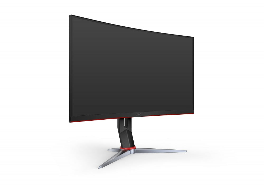 Monitor Gamer Curvo Aoc 27 Panel Va / 165 Hz / Tiempo De Respuesta 1 Ms / Amd Free Sync / Color Negro Y Rojo / 2 Hdmi / Vga / Displayport / Aspecto 16:9 / Resolucion 1920 X 1080 / Brillo 250 Cd/m2