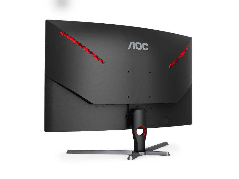 Monitor Aoc Gamer Curvo 31.5 Panel Va / 165 Hz / T. De R. 1 Ms / Amd Free Sync / Color Negro Y Rojo / 2 Hdmi / Vga / Displayport / Aspecto 16:9 / Resolucion 1920 X 1080 / Brillo 250 Cd/m2 / 100x100mm
