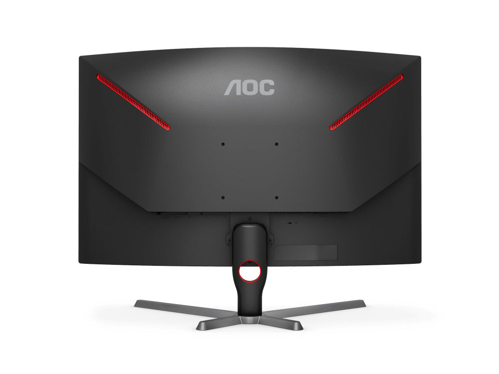 Monitor Aoc Gamer Curvo 31.5 Panel Va / 165 Hz / T. De R. 1 Ms / Amd Free Sync / Color Negro Y Rojo / 2 Hdmi / Vga / Displayport / Aspecto 16:9 / Resolucion 1920 X 1080 / Brillo 250 Cd/m2 / 100x100mm