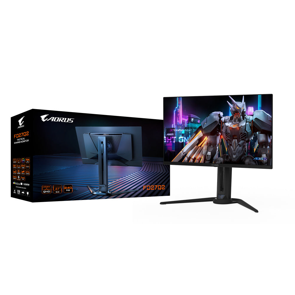 Monitor Gamer Gigabyte Aorus Fo27q2 / 27 Pulgadas / Panel Oled / Qhd / 240hz / 2x Hdmi 2.1 / Dp 1.4 / Alta Gama