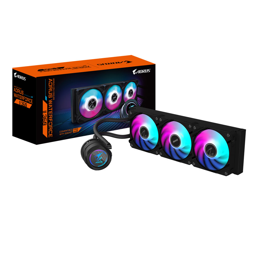 Disipador De Enfriamiento Liquido Gigabyte Aorus Waterforce X 360 / Lcd Display /s-1200/s-1700/am4/am5/rgb