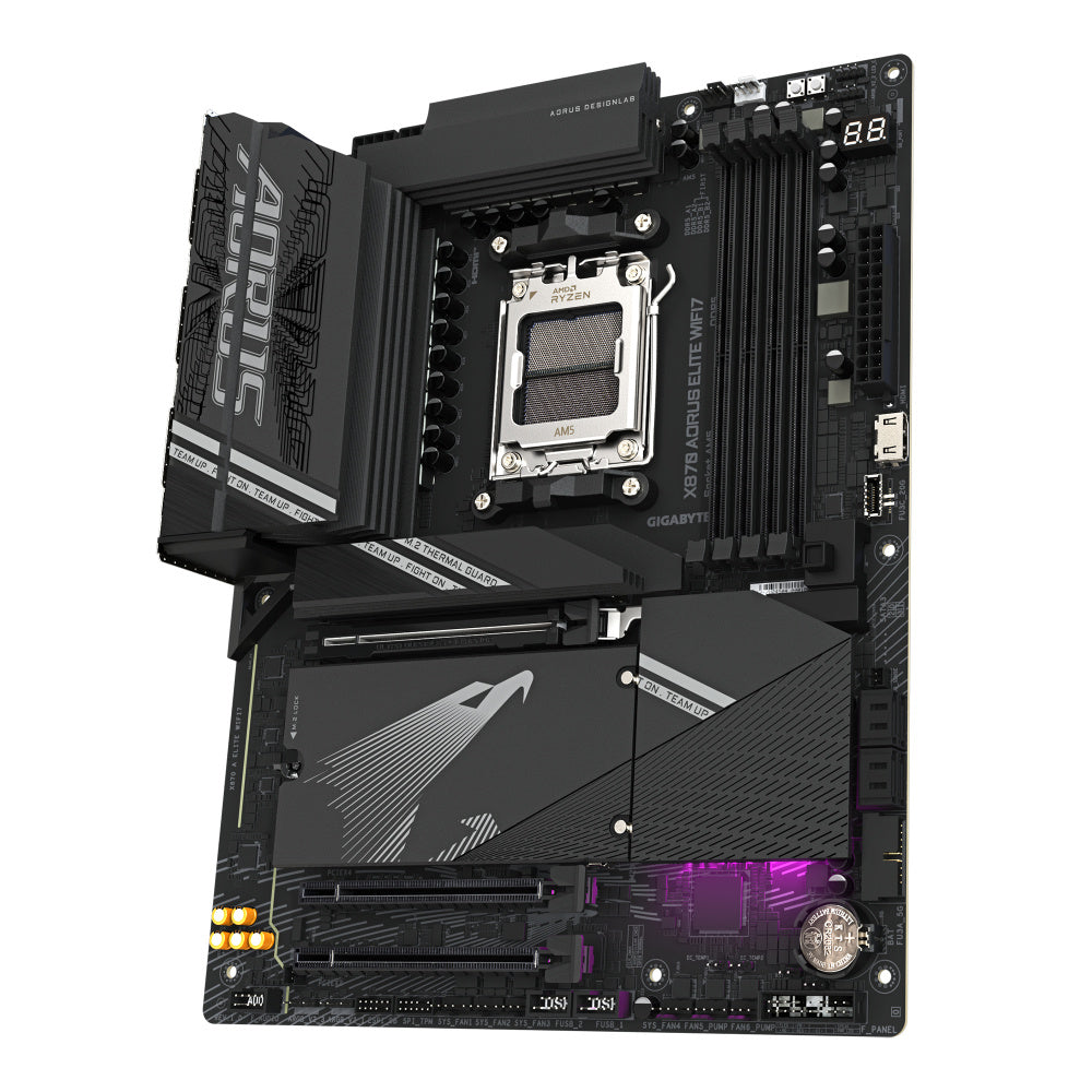 Tarjeta Madre Gigabyte X870 A Elite Wifi7 / Socket Am5 / Ddr5 8200 Mt/s / Wifi 7 / Bt 5.4 / Pcie X16 5.0 / M.2 / Atx / Gamer