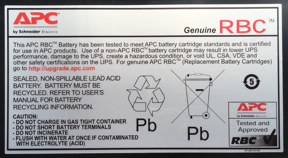 Cartucho De Baterias Internas De Reemplazo Para Modelos Apc Sua2200, Sua3000, Smt2200c, Smt3000c Lo Conforman Las 2 Baterias Que Se Visualiza En La Imagen