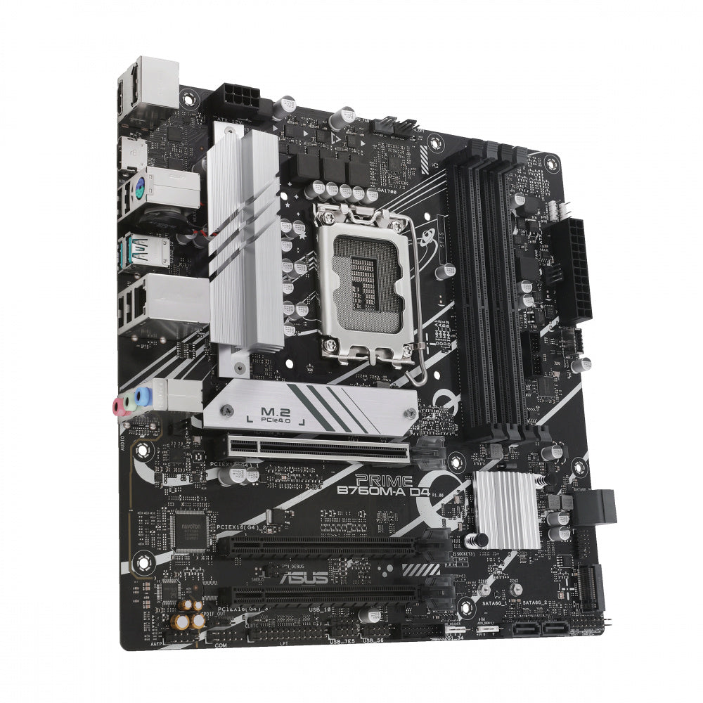 Mb Asus B760 Intel S-1700 13a Gen/4x Ddr4 2666/dp/2x Hdmi/m.2/2x Usb 3.2/usb-c/micro Atx/gama Media