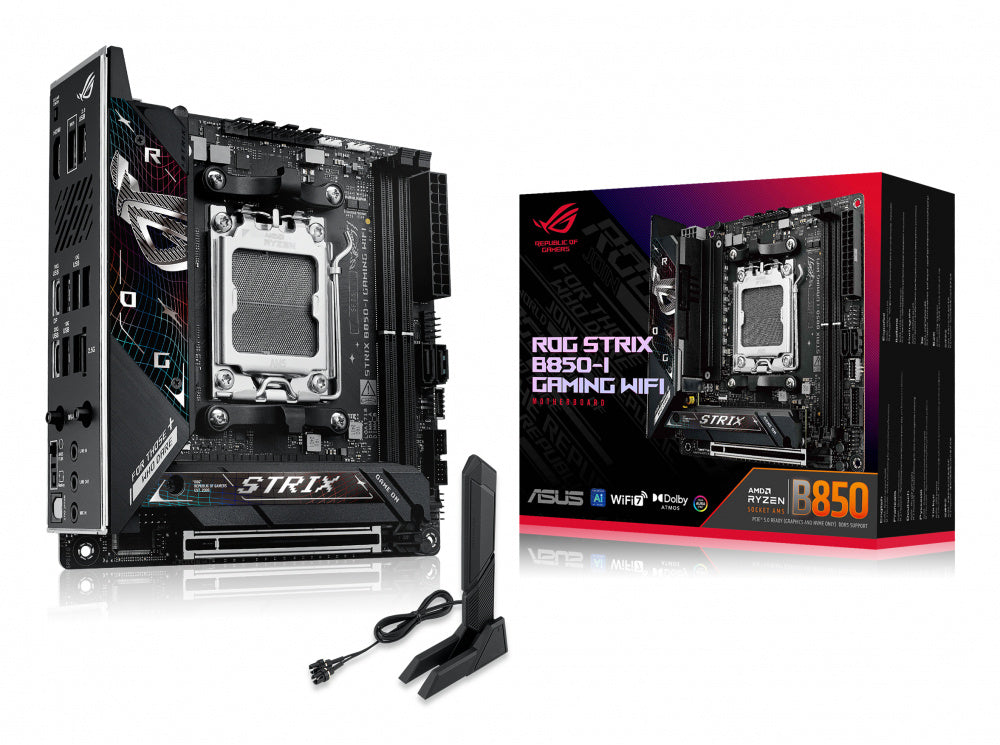 Mb Asus B850 Amd S-am5 9a Gen /2x Ddr5 8400 /hdmi /dp Tipo-c /2x M.2 /4x Usb 3.2 /wifi 7 /bluetooth /mini Itx /gama Media /gamer