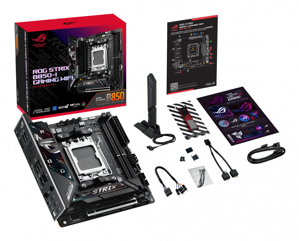 Mb Asus B850 Amd S-am5 9a Gen /2x Ddr5 8400 /hdmi /dp Tipo-c /2x M.2 /4x Usb 3.2 /wifi 7 /bluetooth /mini Itx /gama Media /gamer