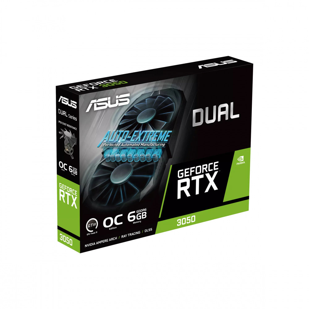 Tarjeta De Video Asus Nvidia Rtx3050 /pcie X16 4.0 /6gb Gddr6 /hdmi /dp /dvi-d /estandar /gama Media
